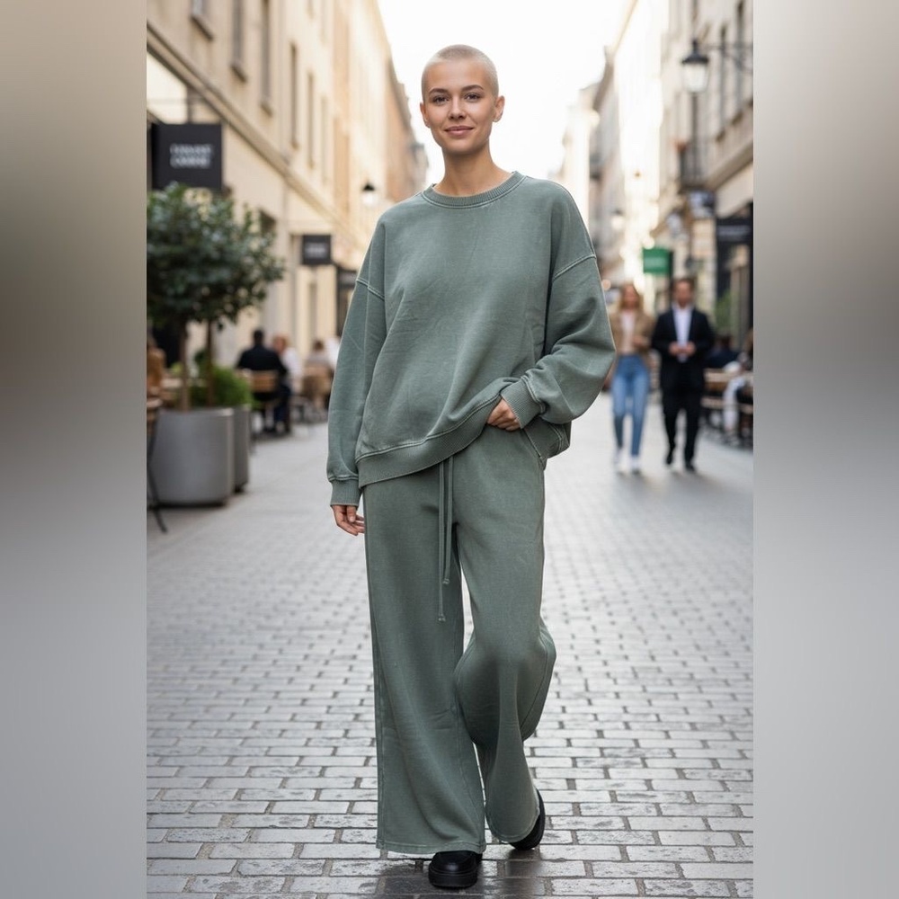 Dark Forest  PLUS SCUBA CREWNECK PULLOVER & PANTS SET ONLY ♥️ 2X-3X - 1 Each